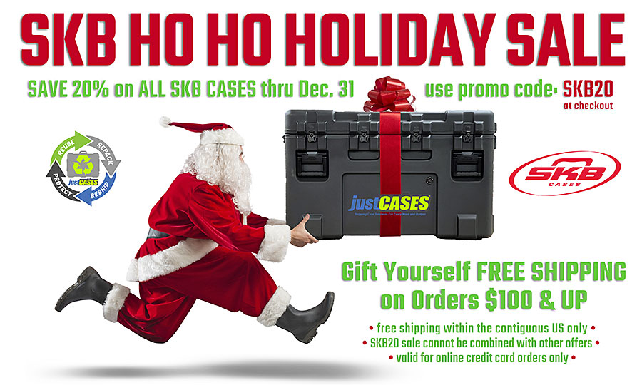 HO HO HOLIDAY SALE 20% OFF ALL SKB CASES