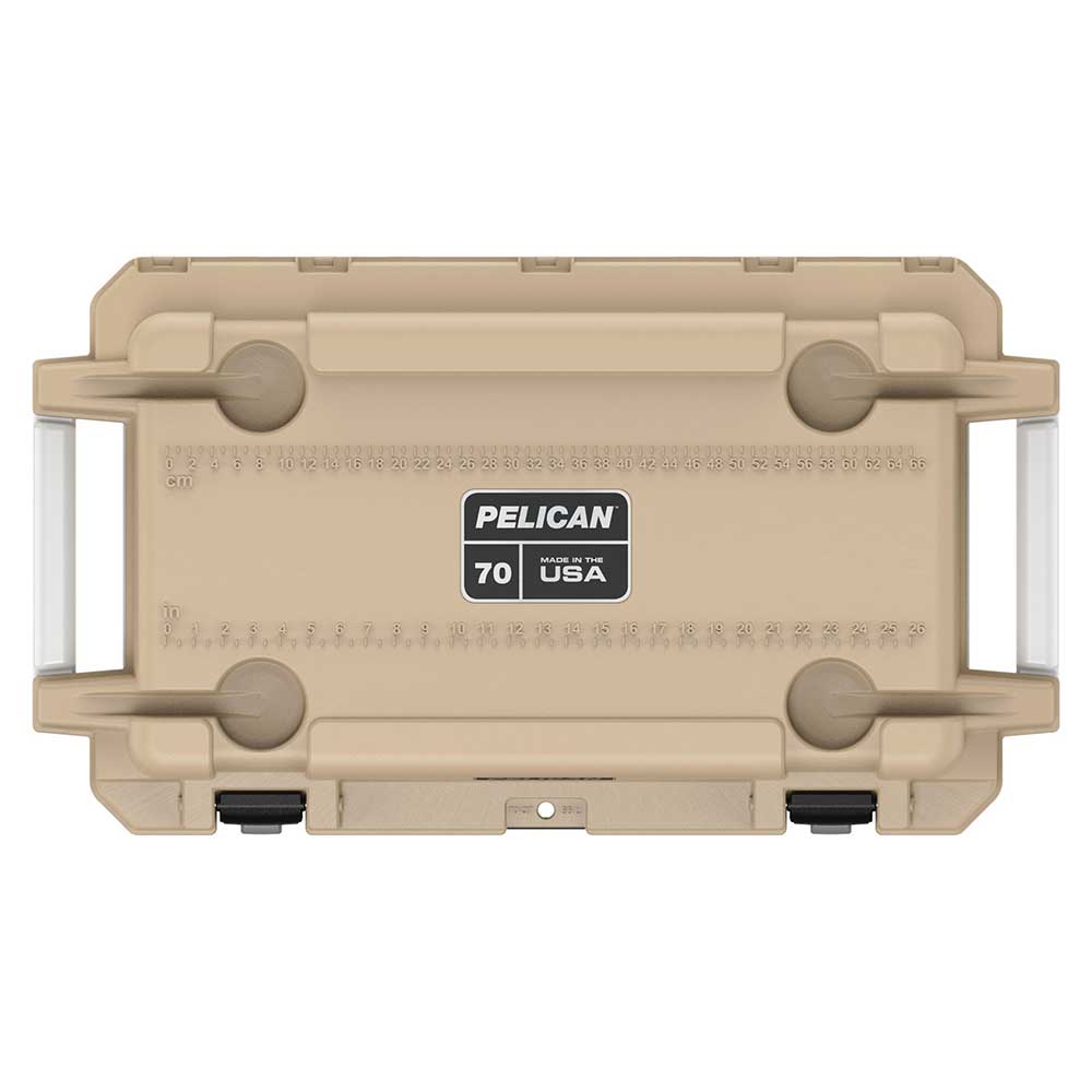 91070QT Pelican Elite 70 Qt Tan/White Cooler